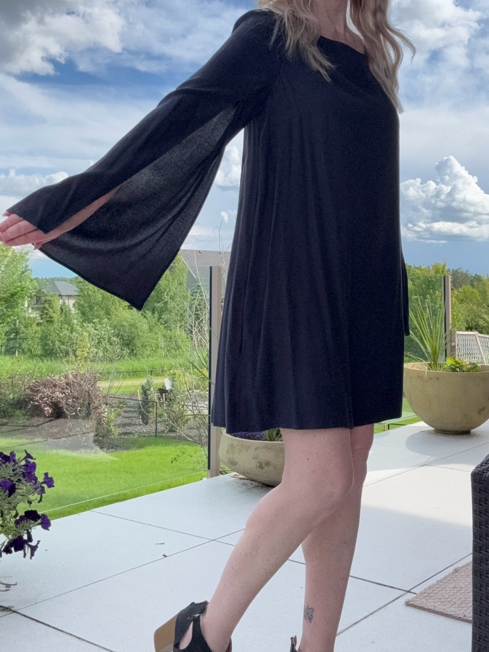 Free People Charcoal blue mini dress/tunic